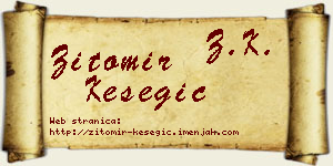 Žitomir Kesegić vizit kartica